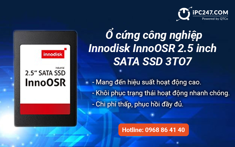 Ổ cứng công nghiệp Innodisk InnoOSR 2.5” SATA SSD 3TO7